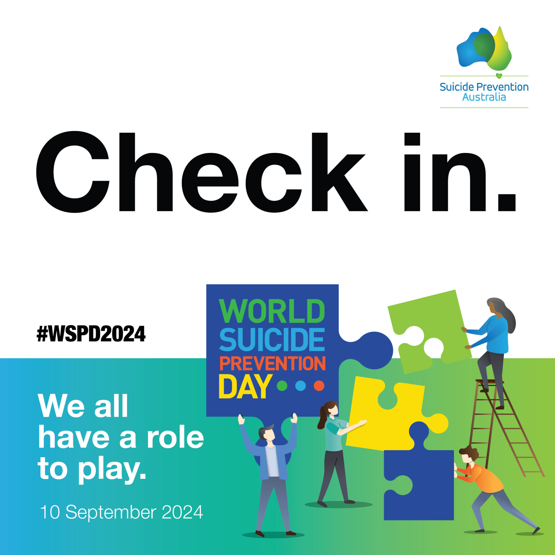 World Suicide Prevention Day: 10 September - Suicide Prevention Australia